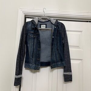 Mudd Denim Jacket with Gray Hood